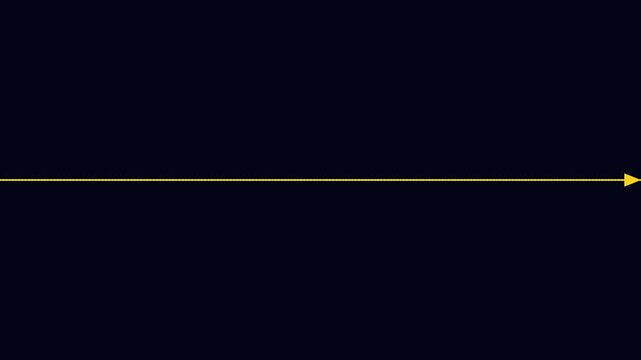 Sine wave animation with horizontal axis arrow, scientific motion for physics and data analysis 4k oscillation