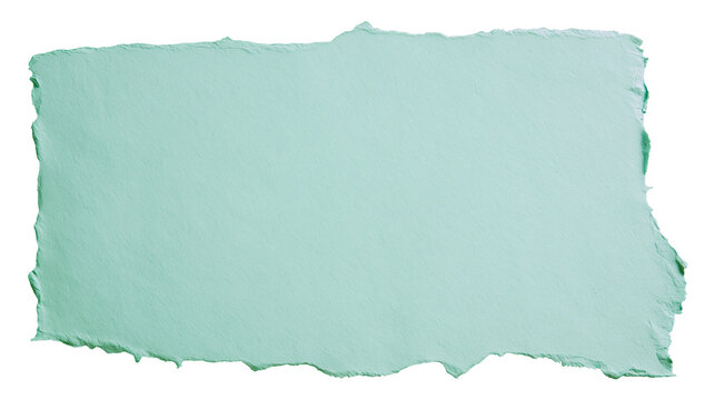 Rough torn edge pastel blue paper texture, isolated on transparent background