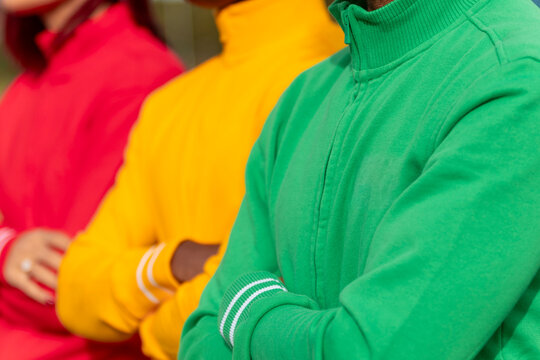 Colorful sweatshirts with full zip design