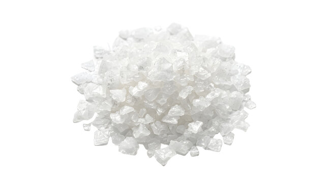 Heap of Coarse Salt Crystals: A close-up view of a pile of irregular, translucent coarse salt crystals, offering a textured and abstract representation of this essential mineral.
