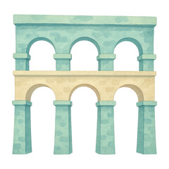 Obraz premium PNG Ancient aqueduct illustration art