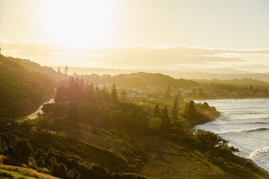 Sunrise coastal view from Pat Morton Lookout, Lennox Head