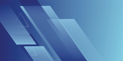 Fototapeta premium Abstract gradient blue background with arrow shape pattern element concept design. Cool and futuristic banner style. Vector Eps10