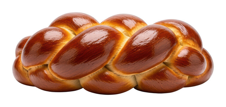 Golden braided challah png artisan challah png freshly baked challah png sweet isolated transparent background image