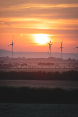 Obraz premium Sunset Over Cresswell Pools Northumberland During Warm July Evening in 2026