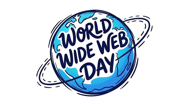 World Wide Web Day Globe Illustration.