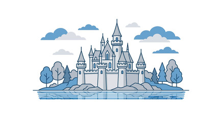 Fairy Tale Castle Illustration © nia
