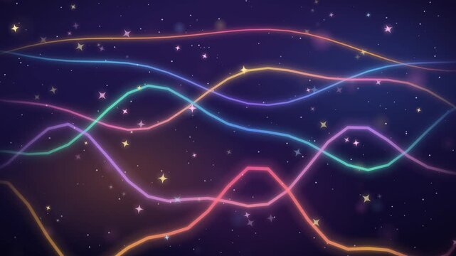 Festive Evening Background with Abstract Art and Sparkling Snow for New Year