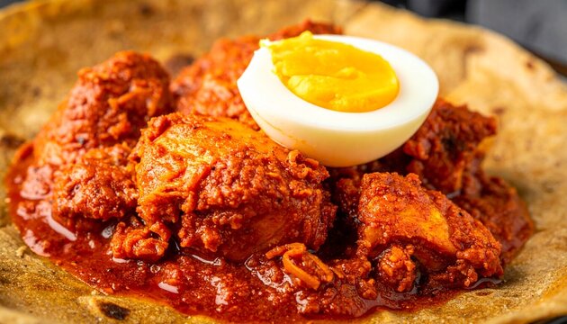 Ethiopian Doro Wat Chicken Stew with Injera