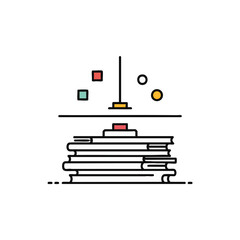 Obraz premium Minimalist linear file organization icons on white background with document sorting and storage concept for office software, app interface design, and digital workflow management