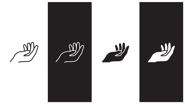 Minimalist hands with contrast inversion