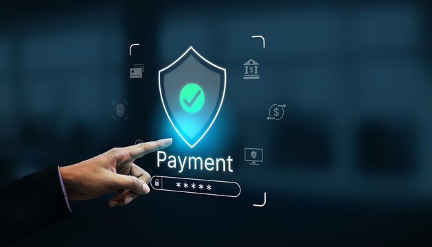 Concept of a secure payment gateway. This system uses encryption and authentication to protect financial transactions, ensuring safe and private online payments for users. Fermion