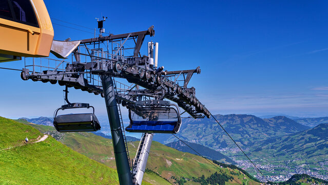 Stunning Alpine Panorama From the Stoosbahn Funicular in Switzerland