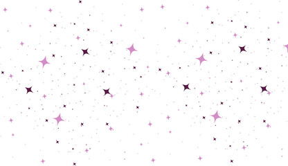 Naklejka premium Pink sparkle and star dust pattern element on transparent background, PNG illustration