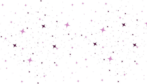 Pink sparkle and star dust pattern element on transparent background, PNG illustration