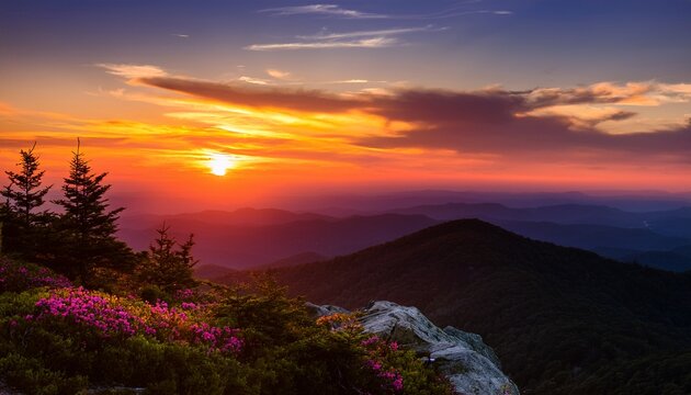 Wayah Bald Sunset