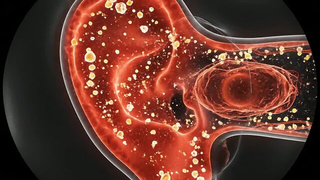 Outer Ear Infection Scan Visualization Showcasing Transparent Ear Canal And Internal Cellular Activity In Close Up 4K Quality