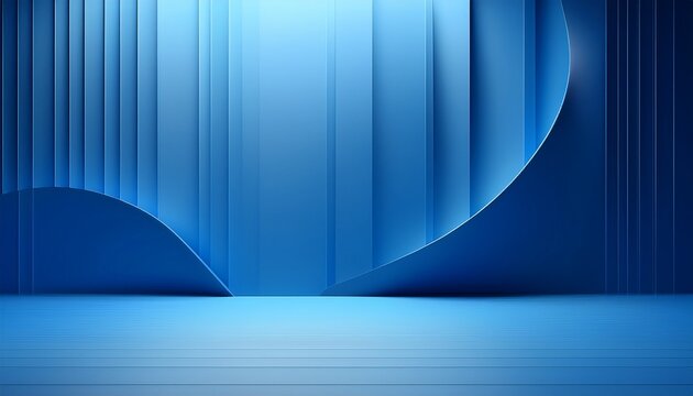 Abstract Blue Background With Drop Shadow And Light Backdrop For Product Presentation
