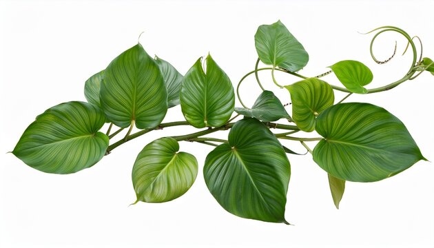 Twisted Jungle Vines Tropical Rainforest Liana Pla Isolated On White Or Transparent Background