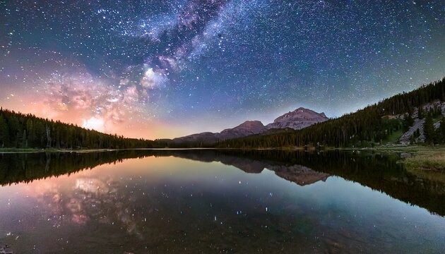 Milky Way Reflection At William S Lake Colorado