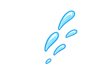 Fototapeta premium Cluster Of Stylized Blue Water Droplets