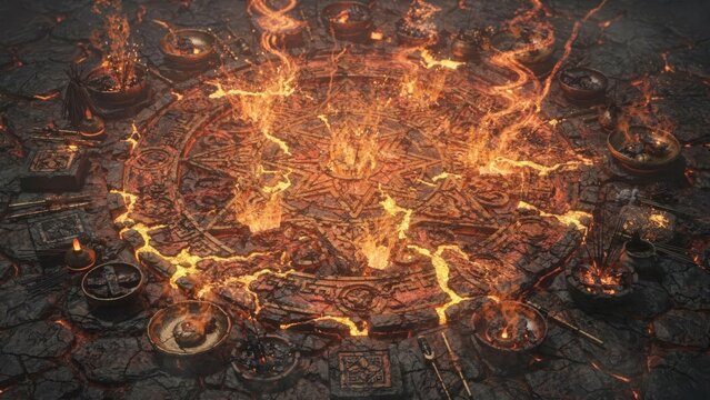 Solar Magic Circle Altar Game Concept Art｜陽の魔法陣の祭壇 ゲームコンセプトアート
