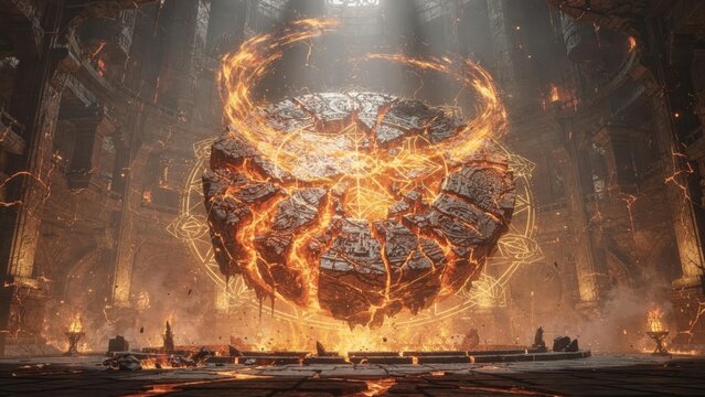 Solar Magic Circle Altar Photorealistic Game Render｜陽の魔法陣の祭壇 フォトリアルゲーム