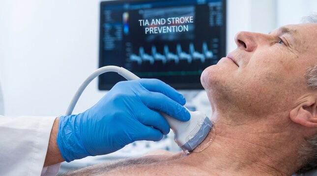Neurology. Carotid artery ultrasound in an older man for TIA and stroke risk assessment and prevention