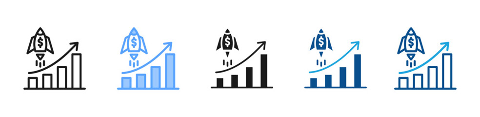 Startup web icon with multiple style collection © malikha