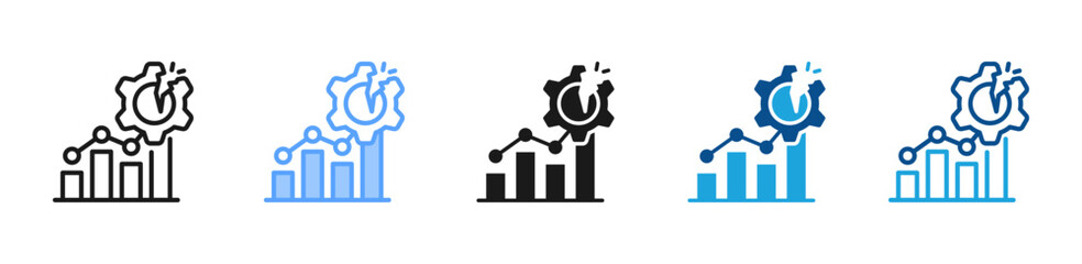 Disruption web icon with multiple style collection