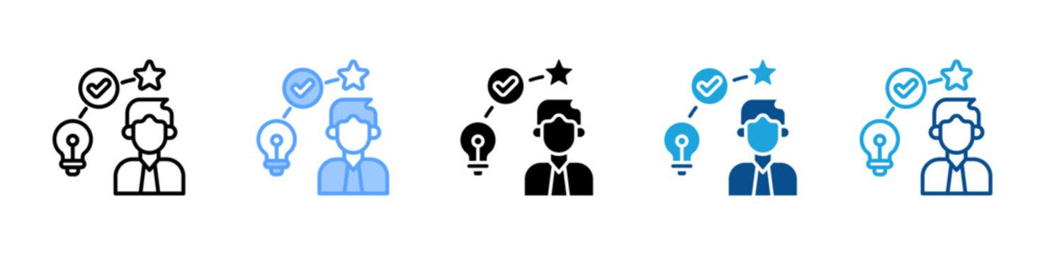 Experience web icon with multiple style collection
