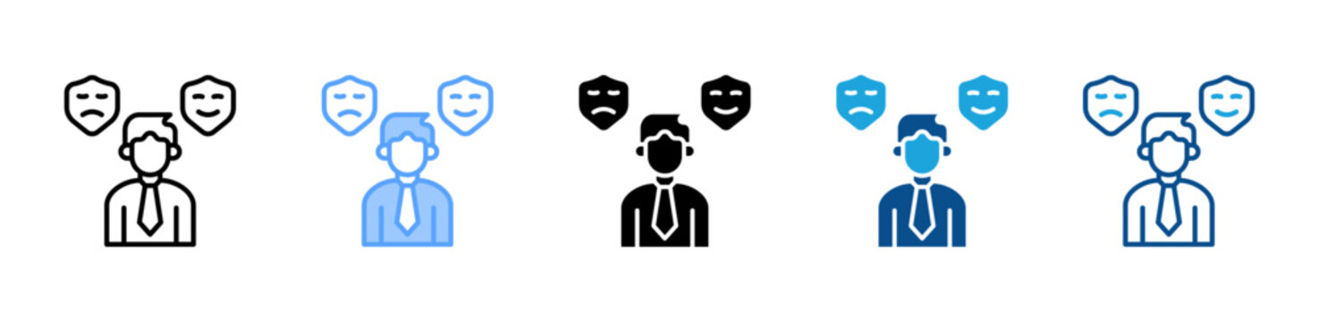 Role-Play web icon with multiple style collection