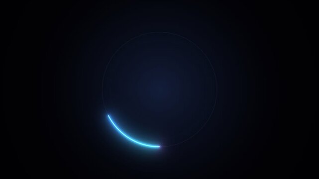 Futuristic 1 Gbps High Speed Internet Loading Circle Animation