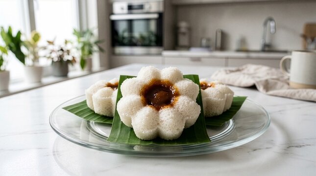 Traditional Sundanese Awug Beras Steamed Rice Flour Cake With Palm Sugar And Coconut