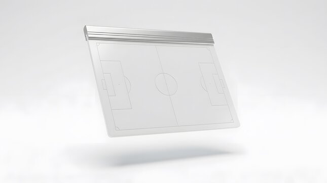 Floating White Soccer Strategy Board with Ballfield Diagram