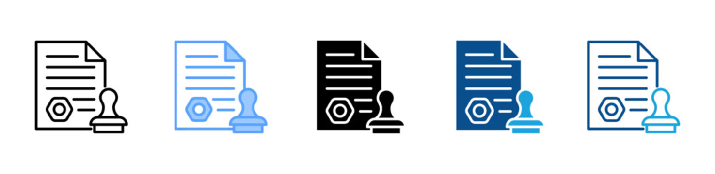 Trademark Registration web icon with multiple style collection