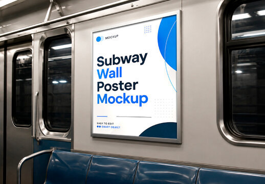 Subway Wall Poster Mockup