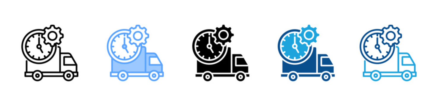 Transportation Management web icon with multiple style collection