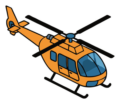 Passenger helicopter isometric flight vector illustr.... Generative AI