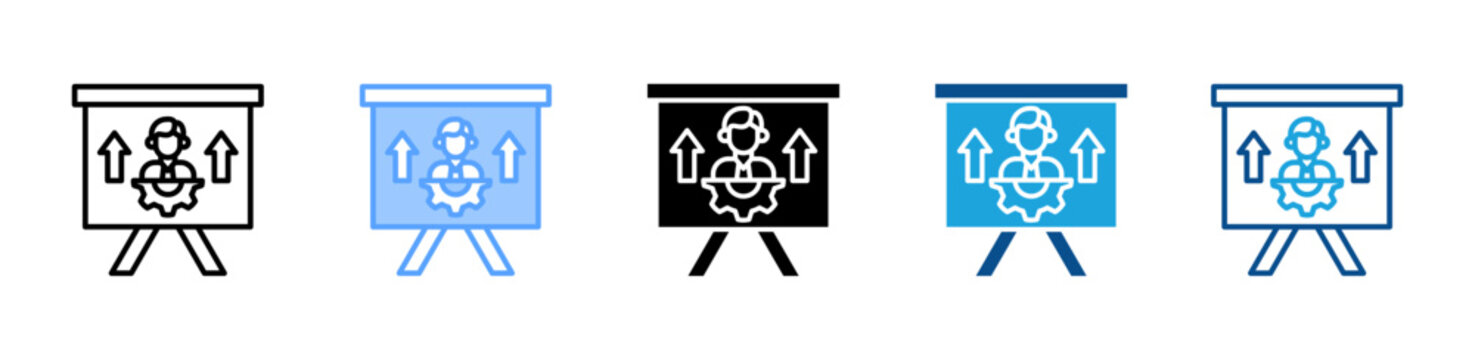 Development Plan web icon with multiple style collection