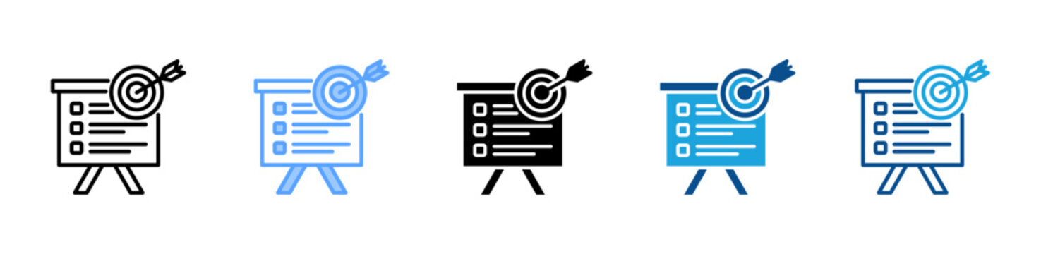 Action Plan web icon with multiple style collection