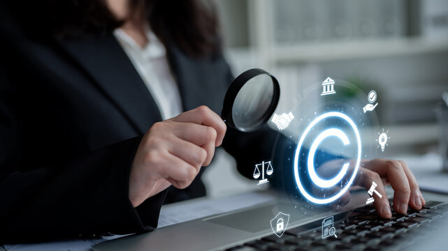 Copyright protection highlights copyright, intellectual property, and legal ownership through law, verification, and secure digital rights Latch