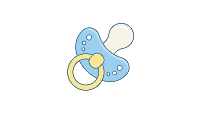 World Breastfeeding Week illustration of a simple flat vector baby pacifier