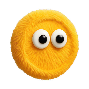 PNG Cute fuzzy yellow creature
