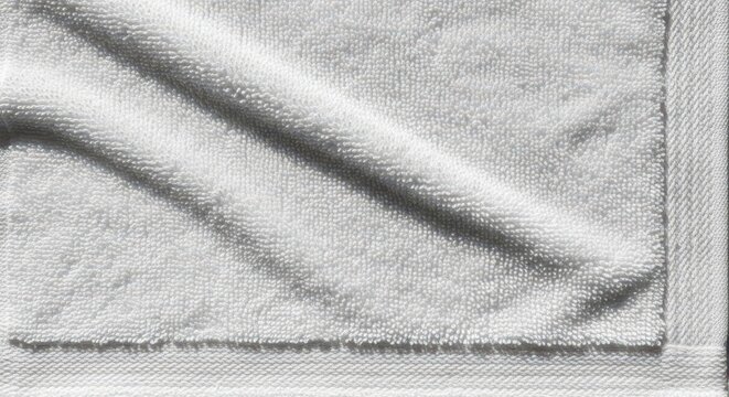 Close up of soft white textured fabric surface.