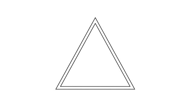 Geometric Triangle Shape Icon Symbol.