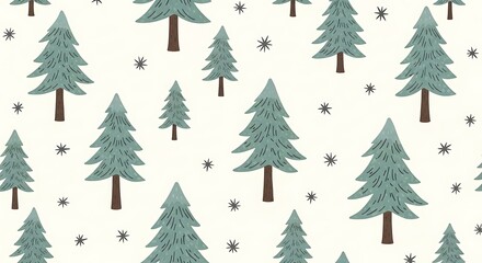 Obraz premium Christmas tree pattern with festive holiday decorations.