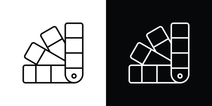 Swatchbook icon vector graphics set