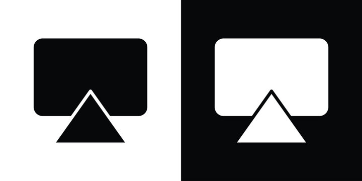 Airplay icon vector logos set