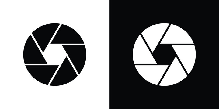 Aperture icon vector logos set